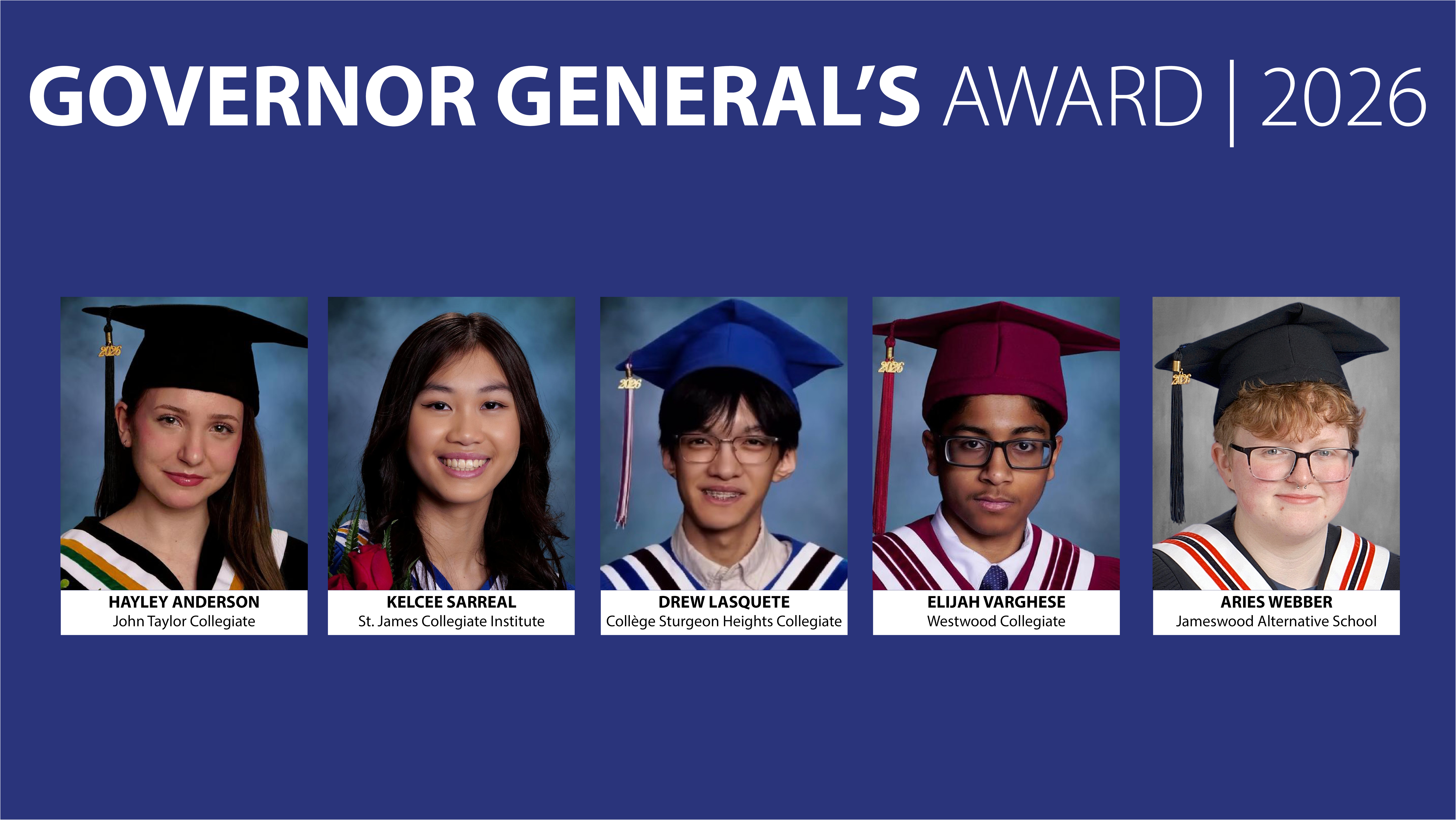 2026 Governor General's Award Recipients