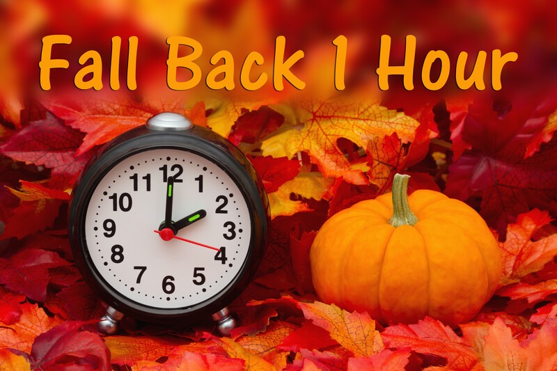 Clocks turn back 1 hour on Sunday, Nov 2/25 @ 2:00 AM