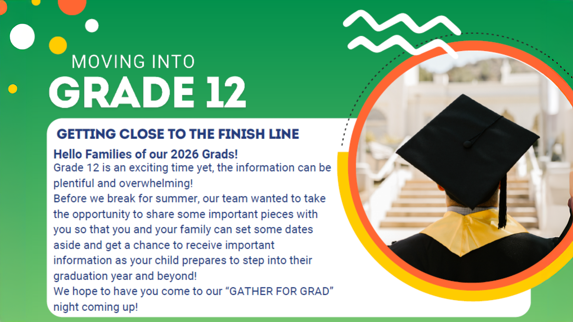 Moving into Grade 12