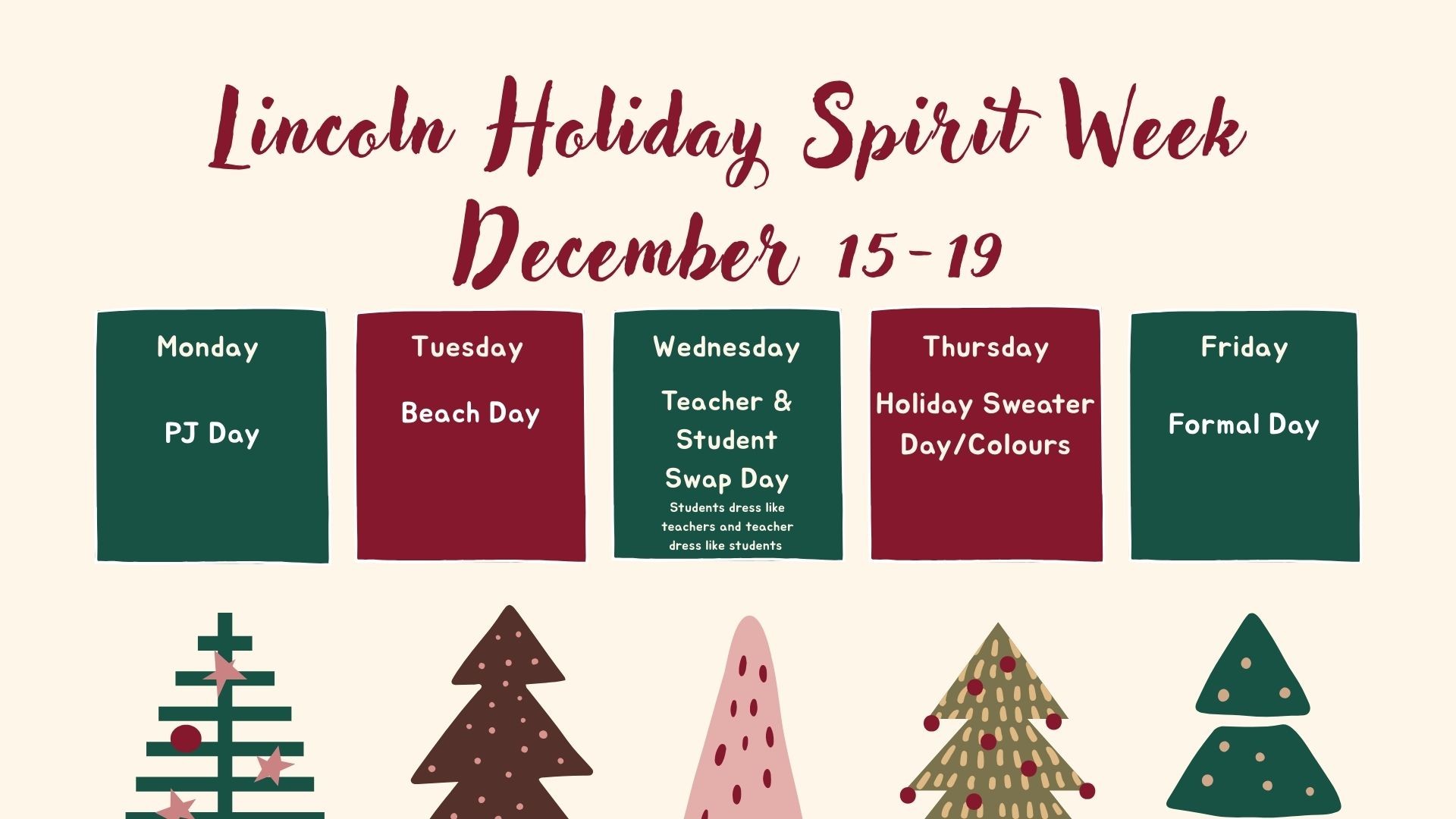 Holiday Spirit Week