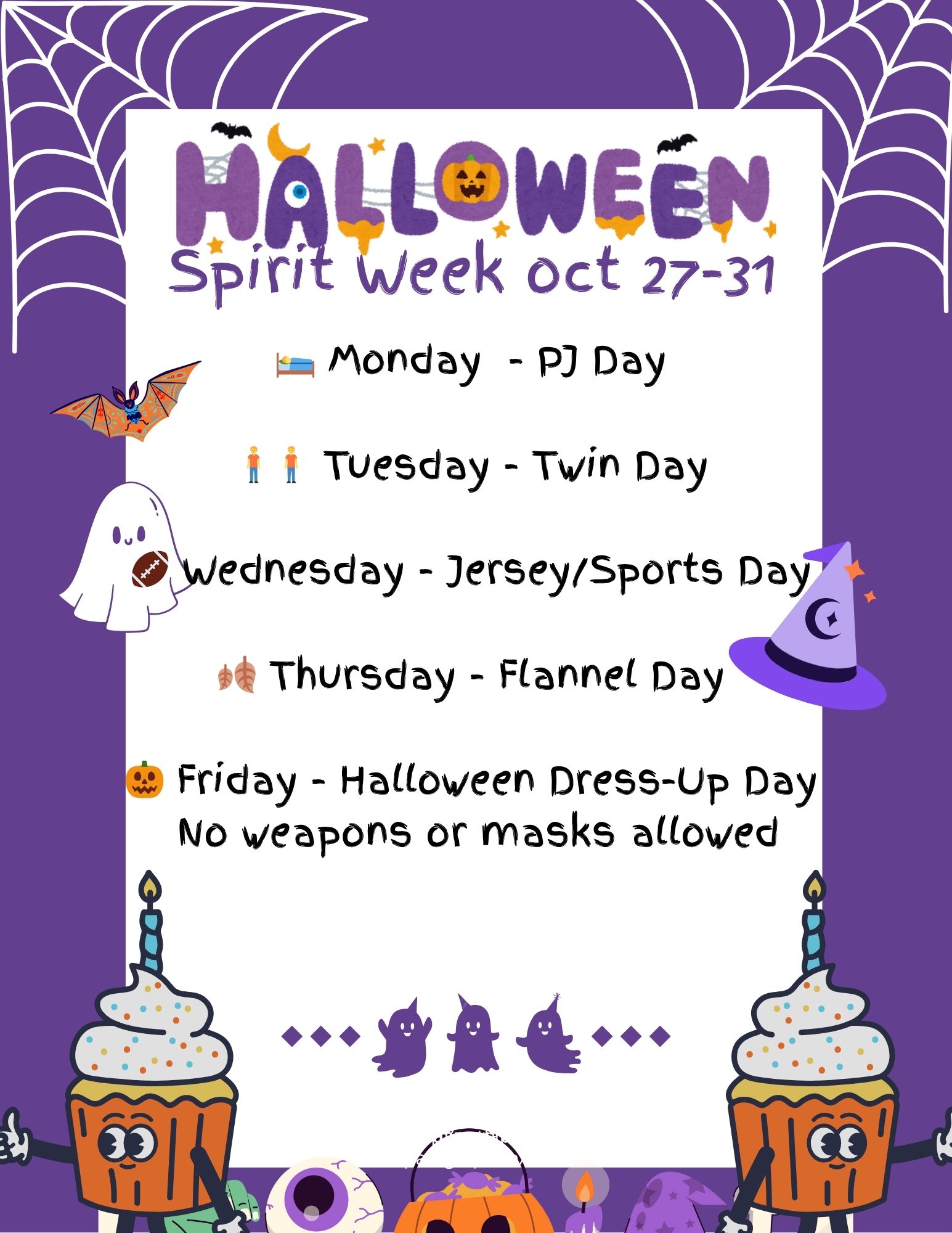 Halloween Spirit Week