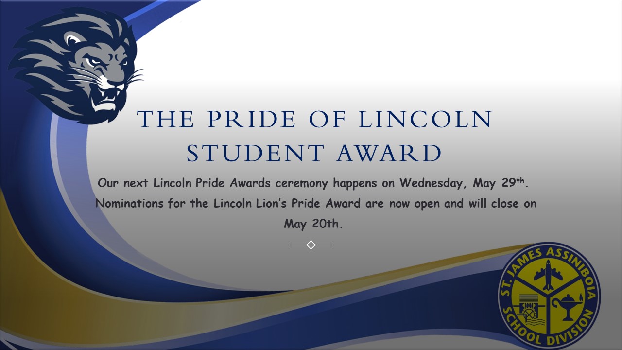 The Pride of Lincoln Student Award