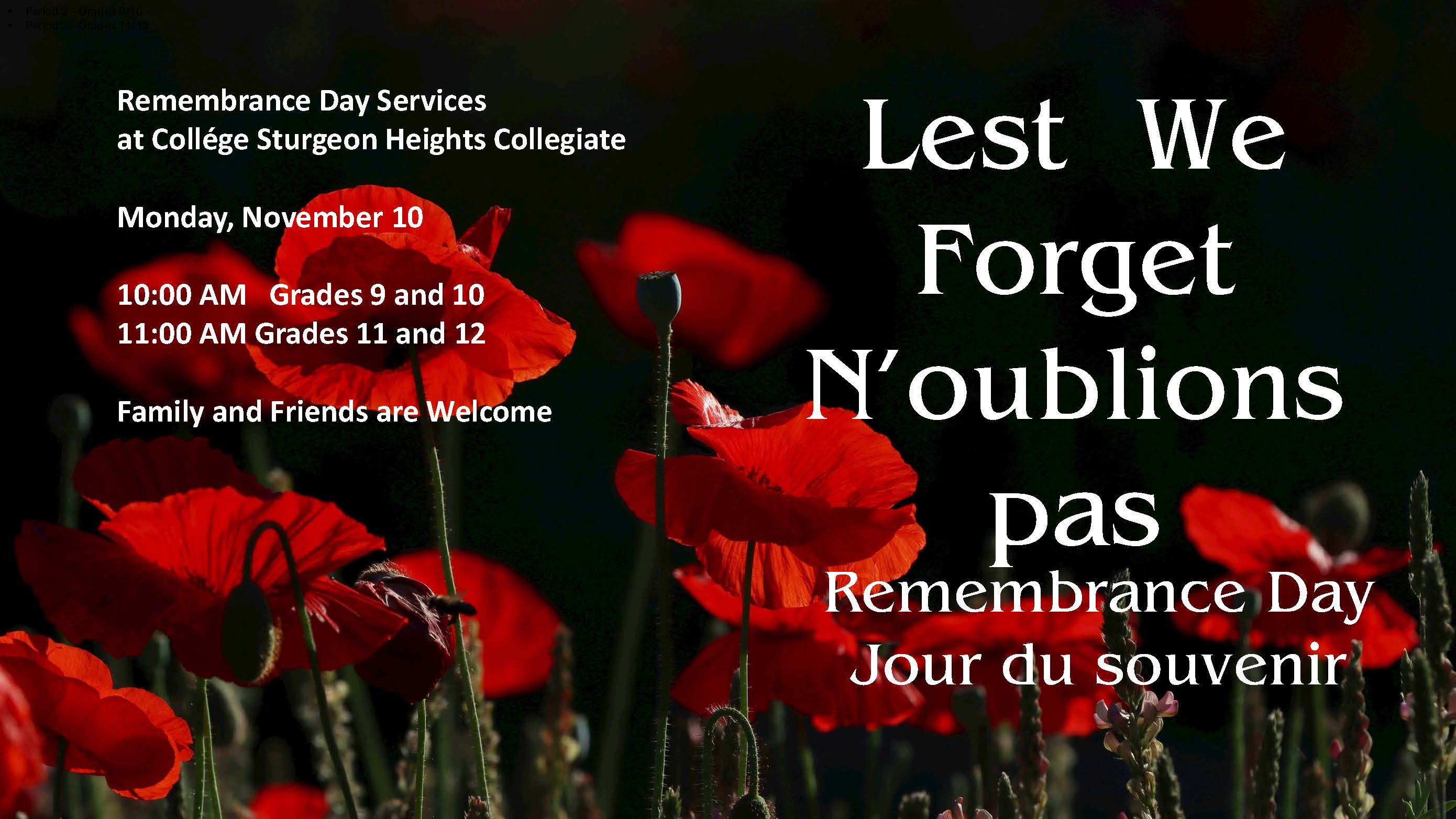 Remembrance Day Services
