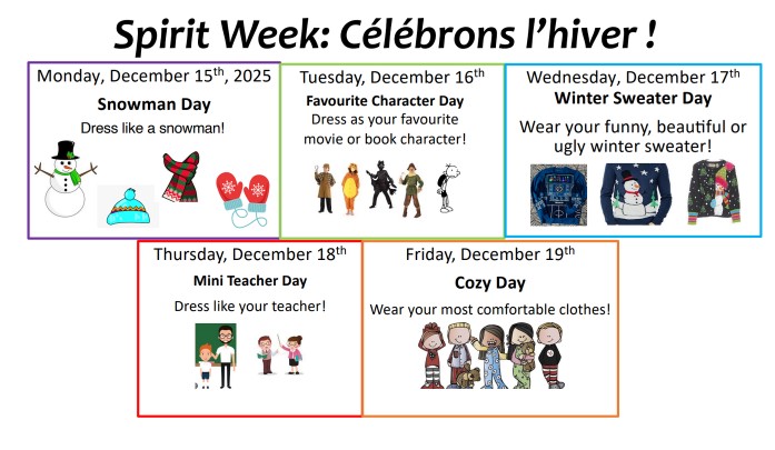 Spirit Week: Célébrons l'hiver!